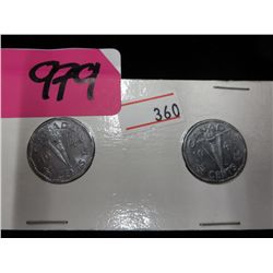 2x 1944/45 CDN Nickels