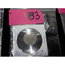 1917 US Indian head nickel