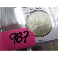 1965 CDN silver dollar
