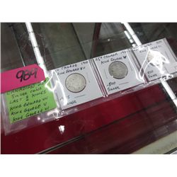 CDN silver quarters, last 3 kings