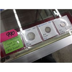 CDN 1920 Silver Coins .25, .10, .05