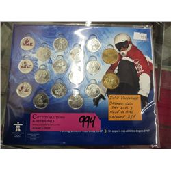 2010 Vancouver Olympic coin set w/ 3 red quarters