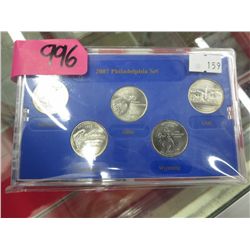 2007 USA Philadelphia Mint 5 uncirculated quarters