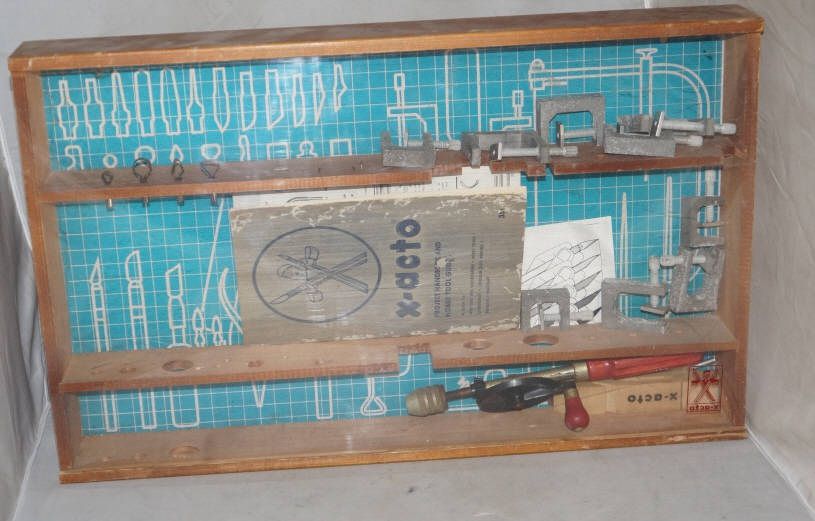 Vintage X ACTO Wall Mount Tool Shelf Unit