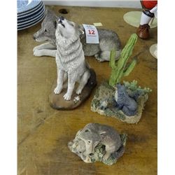 4 Artist Signed Wolf Figures - 4 Times the Money