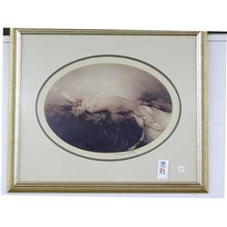Framed Nude - Louis Icart Print