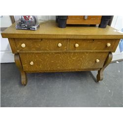 Tiger Oak 2 Over 1 Chest of Drawers