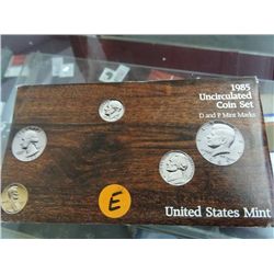 1985 Uncirculated Coin Set