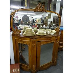 Walnut Buffet Server Cabinet