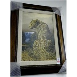 Framed Cheetah On Canvas