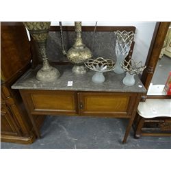 Marble Top Highboy Style Wash Stand