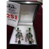 Image 1 : Diamond w/Emerald Earrings