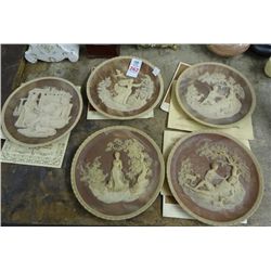 5 Anthony & Cleopatra Incolay Plates - 5 Times the Money