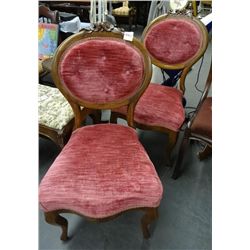 Carved Rose Back Chairs - 2 Times the Money