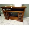 Image 1 : Light Cherry Fireplace Media Console