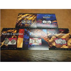 5 ASSORTED 50 STATE QUARTERS P & D UNC SETS
