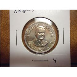 1/4 OZ. STERLING SILVER ROUND HERBERT HOOVER