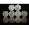 Image 2 : 10 ASSORTED 1930'S MERCURY DIMES