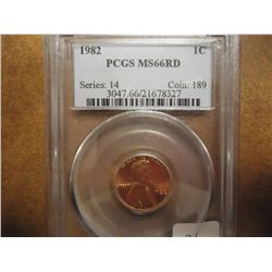 1982 LINCOLN CENT PCGS MS66RD