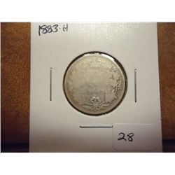 1883-H CANADA SILVER 25 CENTS