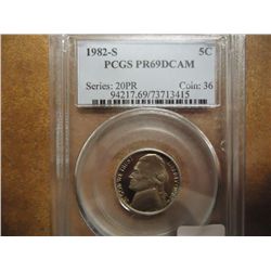1982-S JEFFERSON NICKEL PCGS PR69 DCAM
