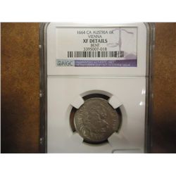 1664 CA AUSTRIA 6 KREUZER VIENNA NGC XF DETAILS