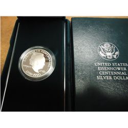 1990-P EISENHOWER CENTENNIAL PF SILVER DOLLAR