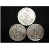 Image 1 : 1941,43 & 44-D WALKING LIBERTY HALF DOLLARS