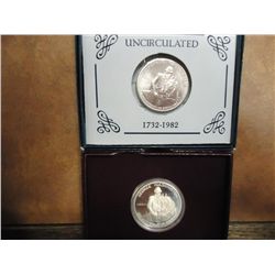 1982 D & S WASHINGTON COMMEMORATIVE HALVES