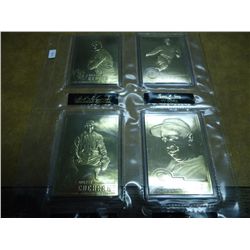 4-22KT GOLD FOIL BASEBALL CARDS