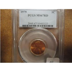 1979 LINCOLN CENT PCGS MS67 RD