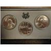 Image 2 : 1984 P/D/S OLYMPIC UNC 3 SILVER DOLLAR SET