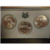 Image 2 : 1984 P/D/S OLYMPIC UNC 3 SILVER DOLLAR SET