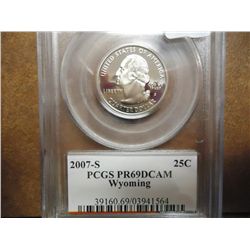 2007-S WYOMING QUARTER PCGS PR69 DCAM