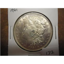 1921 MORGAN SILVER DOLLAR AU+