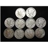 Image 1 : 10 ASSORTED 1940'S  MERCURY DIMES