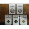 Image 1 : 1961 US SILVER PROOF SET ALL NGC SLABS