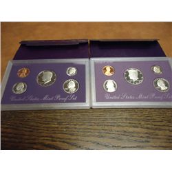 1989 & 1990 US PROOF SETS (WITH BOXES)