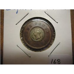 NEAT COIN 1844 VICTORIA ENGLISH ONE PENNY MODEL