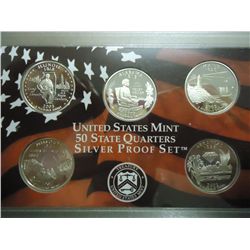 2003 50 STATE QUARTER SILVER PROOF SET NO BOX