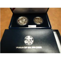 1994 WORLD CUP USA 2 COIN PF SET