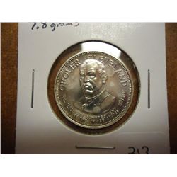 1/4 OZ. STERLING SILVER ROUND GROVER CLEVLAND