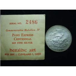 1960 PONY EXPRESS CENTENNIAL STERLING SILVER