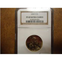 2002-S SACAGAWEA DOLLAR NGC PF69 ULTRA CAMEO