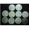 Image 1 : 10 ASSORTED 35% SILVER JEFFERSON WAR NICKELS