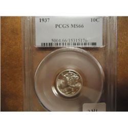 1937 MERCURY DIME PCGS MS66