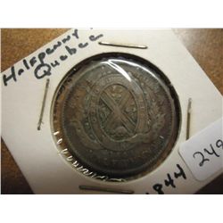 1844 QUEBEC HALF PENNY TOKEN