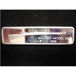 31 GRAM STERLING SILVER LONG INGOT 1898 MAUSER