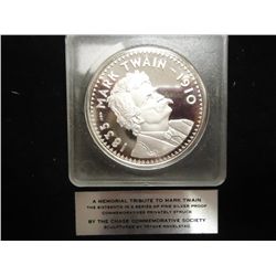 28 GRAM STERLING SILVER PROOF ROUND MARK TWAIN