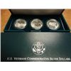 Image 1 : 1994-P US VETERANS 3 SILVER DOLLAR PF SET